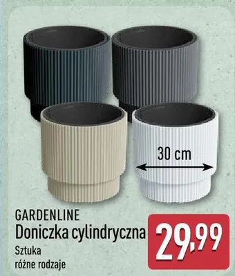 Doniczka cylindryczna Gardenline średnica 30cm promocja w Aldi
