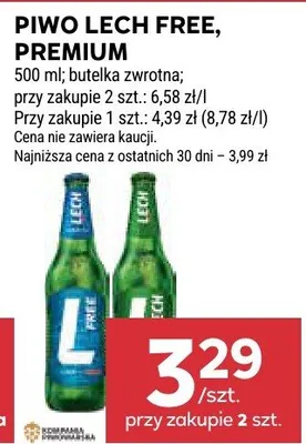 Piwo Lech Free, Premium butelka zwrotna promocja w Stokrotka