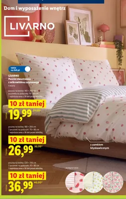 Pościel dwustronna z mikrowłókna satynowego Livarno 220x200 cm promocja w Lidl