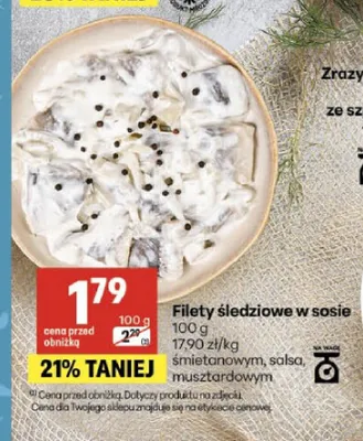 Filety śledziowe w sosie salsa promocja w Delikatesy Centrum