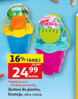 Zestaw do piasku licencja promocja w Auchan