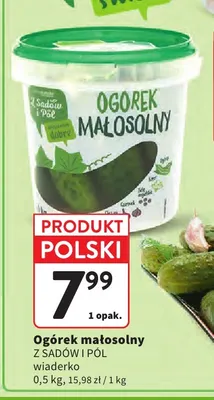 Ogórki małosolne Z Sadów i Pól wiaderko promocja w Intermarche