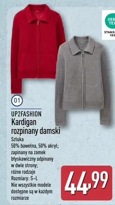 Kardigan rozpinany damski promocja w Aldi