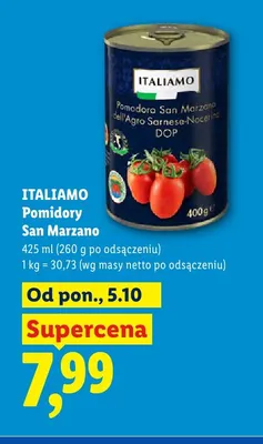 Pomidory San Marzano Italiamo promocja w Lidl
