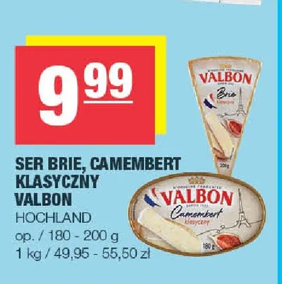 Ser brie klasyczny Valbon promocja w SPAR