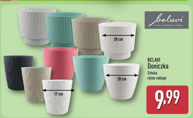 Doniczka ceramiczna z podstawką promocja w Aldi
