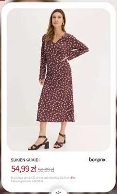 Sukienka midi Bonprix promocja w bonprix