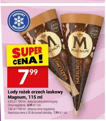 Lody rożek orzech laskowy Magnum promocja w Twój Market
