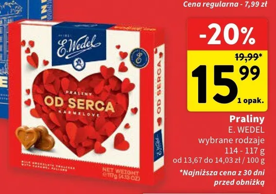Praliny E. WEDEL Od Serca promocja w Intermarche