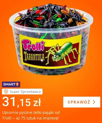 Żelki-pająki Trolli Tarantula promocja w Allegro