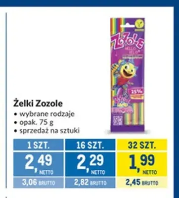 Żelki Zozole promocja w Makro