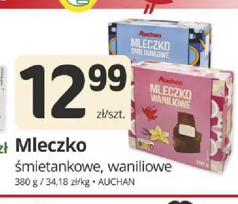 Mleczko waniliowe Auchan promocja w Marketvita