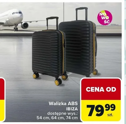 Walizka ABS Ibiza dostępne wys.: 54 cm, 64 cm, 74 cm promocja w Carrefour