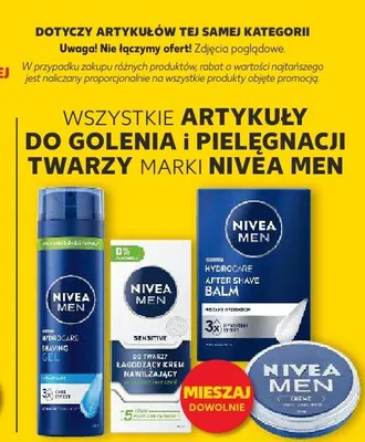 Artykuły do golenia i pielęgnacji twarzy Nivea Men promocja w Kaufland