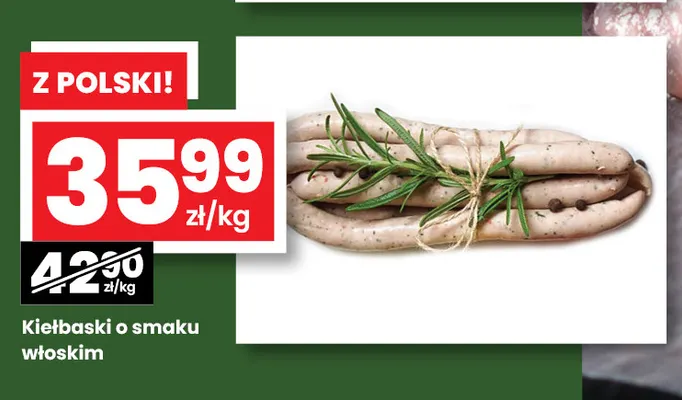 Kiełbaski o smaku włoskim promocja w emma MARKET