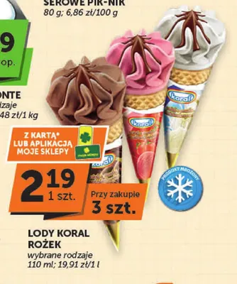 Lody rożek promocja w Groszek
