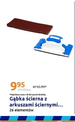 Gąbka ścierna z arkuszami ściernymi promocja w Action