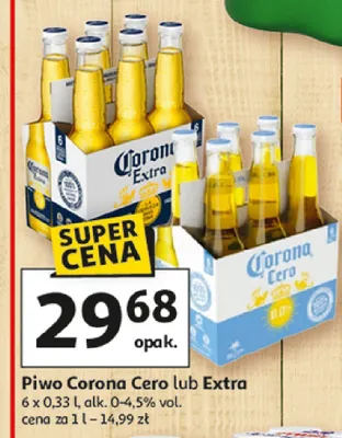 Piwo Corona Cero promocja w Auchan