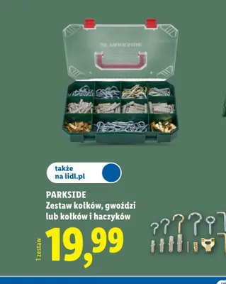 Zestaw kołków i haczyków Parkside promocja w Lidl
