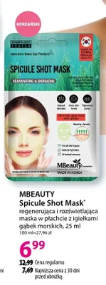 Regenerująca i rozświetlająca maska w płachcie z igełkami gąbek morskich Spicule Shot Mask promocja w Hebe