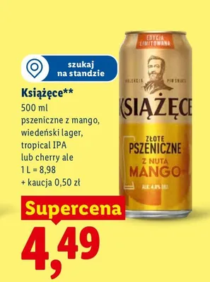 Piwo Książęce tropical IPA promocja w Lidl