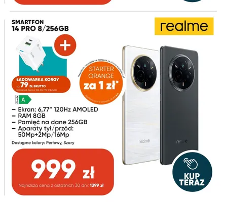 Smartfon realme 14 Pro 8/256GB promocja w Max Elektro