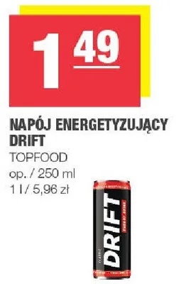 Napój energetyzujący Drift promocja w SPAR