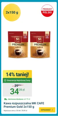 Kawa rozpuszczalna MK Cafe Premium Gold 2-pak 150 g promocja w ERLI