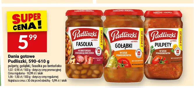 Dania gotowe Pudliszki pulpety promocja w Twój Market