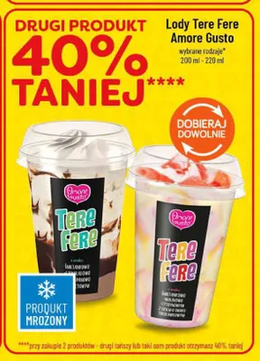Lody w kubku Tere Fere o smaku śmietankowo-czekoladowo-waniliowym Amore Gusto promocja w POLOmarket