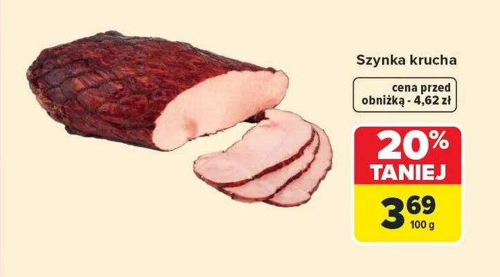 Szynka krucha Stanisławów promocja w Carrefour