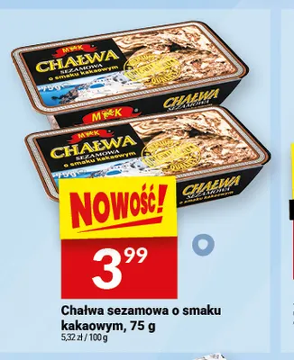Chałwa sezamowa o smaku kakaowym M & K promocja w Twój Market