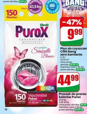 Proszek do prania kolorów Purox promocja w Dino