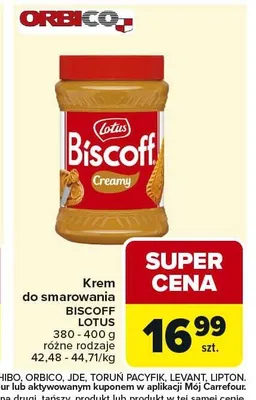 Krem do smarowania Lotus Biscoff Creamy promocja w Carrefour Market