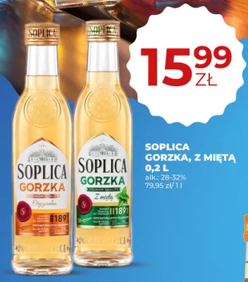 Wódka gorzka z miętą promocja w Duży Ben