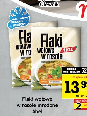 Flaki wołowe w rosole mrożone Abel promocja w Gram Market