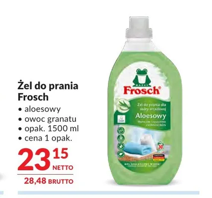 Żel do prania Frosch owoc granatu promocja w Makro