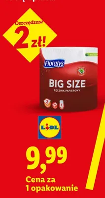 Ręcznik papierowy Floralys Big Size promocja w Lidl