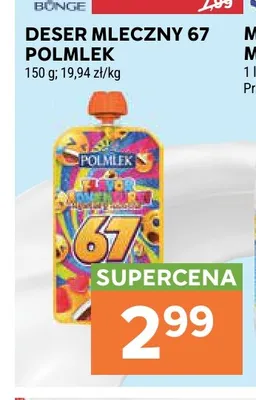 Deser mleczny 67 Polmlek promocja w Stokrotka