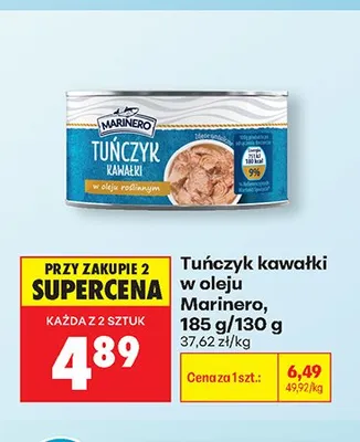 Tuńczyk kawałki w oleju Marinero promocja w Biedronka