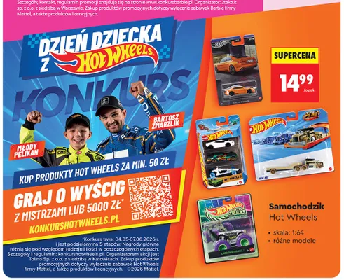 Samochodzik Hot Wheels skala 1:64 promocja w Biedronka