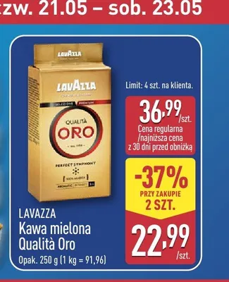Kawa mielona Qualità Oro LAVAZZA promocja w Aldi