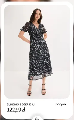 Sukienka z dżerseju Bonprix promocja w bonprix
