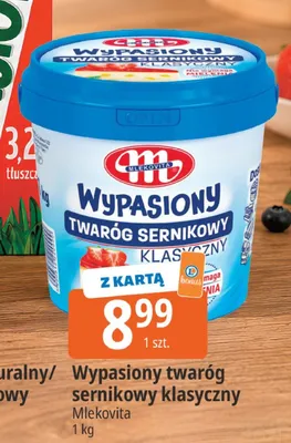 Wypasiony twaróg sernikowy klasyczny Mlekovita promocja w Leclerc