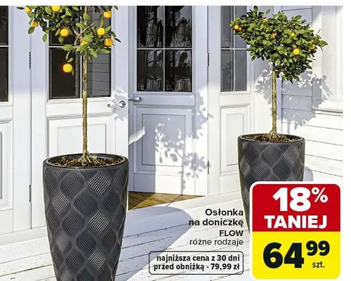 Osłonka na doniczkę Flow różne rodzaje promocja w Carrefour