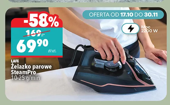 Żelazko parowe SteamPro Lafe promocja w Biedronka