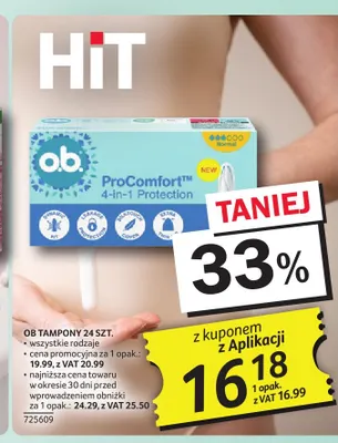 Tampony OB promocja w Selgros
