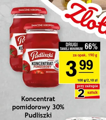 Koncentrat pomidorowy 30% Pudliszki promocja w Gram Market