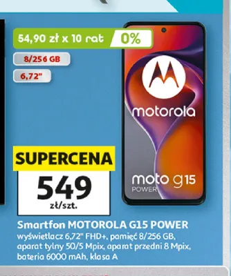 Smartfon Motorola G15 Power promocja w Auchan