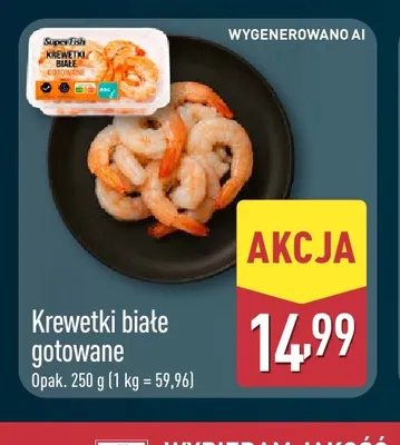 Krewetki białe gotowane SuperFish promocja w Aldi